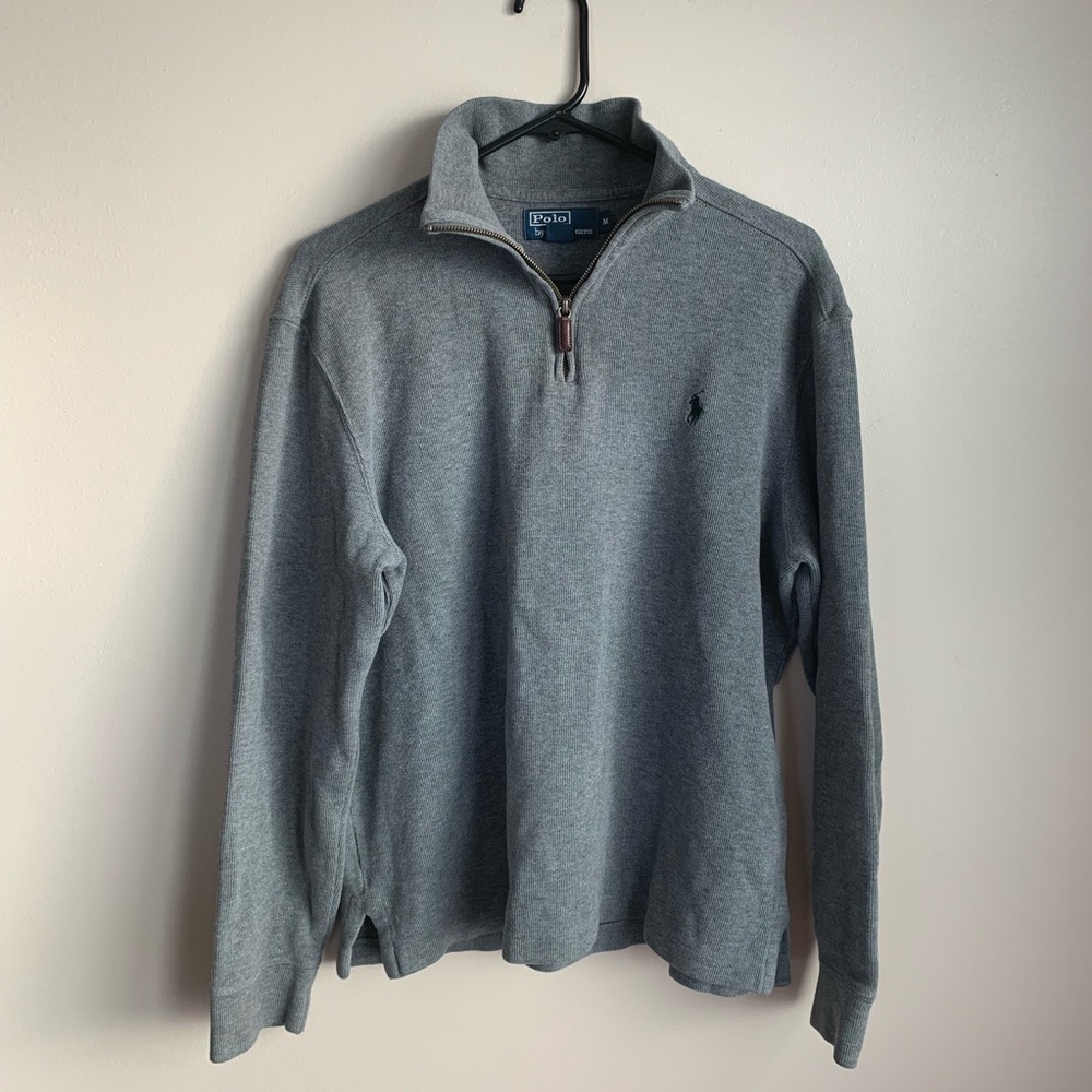 Ralph Lauren Polo 1/4 Zip Gray Sweater